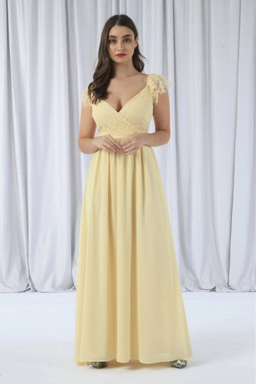 Lemon Wrap Lace Occasional Dress Double Second